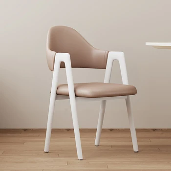Современные обеденные стулья в кремовом стиле, креативные обеденные стулья со спинкой в минималистском стиле для спальни, мебель для балкона Cadeira WZ50DC