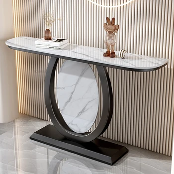Консольный столик из кованого железа в скандинавском стиле, мебель для гостиной У стены, стол для прихожей, стол для украшения прихожей