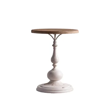 Журнальный столик в стиле Ретро во Французском стиле, Приставной столик из цельного дерева, Угловой столик в гостиной, Чайный столик, Журнальные столики, столик basse de