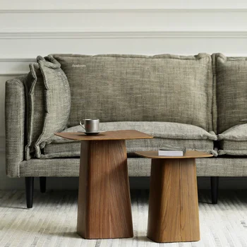 Современный журнальный столик из орехового дерева для освещения, Роскошная мебель для гостиной, Чайные столики, балкон ресторана, простой диван-приставной столик