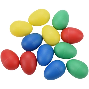 Набор пластиковых шейкеров для яиц 12шт 4 разных цветов, ударные Музыкальные яичные маракасы Для детей, детские игрушки