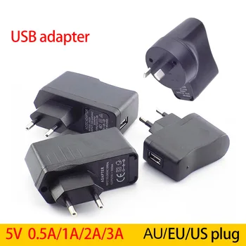 DC 5V 0.5A / 1A / 2A / 3A 3000 ма Преобразователь порта Micro USB для зарядки Адаптер питания ЕС AC в DC 2000 ма для светодиодных лент телефон