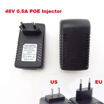 DC 48V 0.5A 24W Poe Адаптер Питания Инжекторный Переключатель Для Wifi Настенной Вилки IP-Камеры Видеонаблюдения US/EU Plug