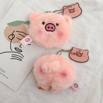 Плюшевая розовая мягкая свинья Bentoy Pig, аксессуары для брелка, Милая студенческая сумка Kawaii, аксессуары для корейской детской брелока для ключей Ins