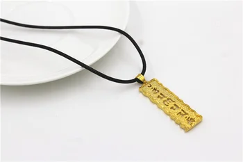 Роскошное золотое ожерелье с шестью символами на санскрите из искусственного золота, женские ювелирные изделия в подарок