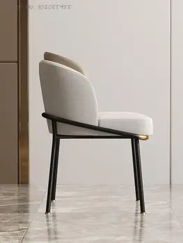 Nordic light роскошный обеденный стул домашняя спинка табурета сетка красного цвета в тон единственному стулу простой современный стол для отдыха макияж