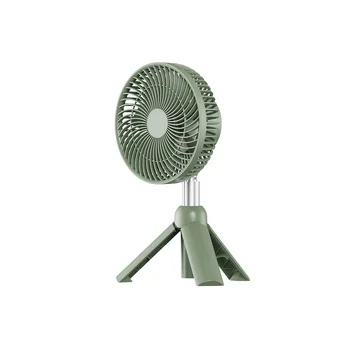 Портативный походный вентилятор Перезаряжаемый Электрический вентилятор Автоматическое встряхивание головы Потолочный светодиодный светильник Подставка для штатива Настольный вентилятор A