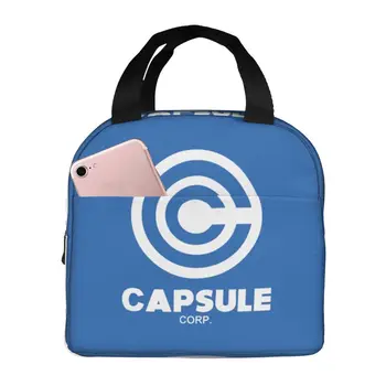 Сумка для ланча Capsule Corp для женщин, детей, портативный термоохладитель, изолированный ланч-бокс, Работа, школа, путешествия, Пакеты для пищевых контейнеров для пикника
