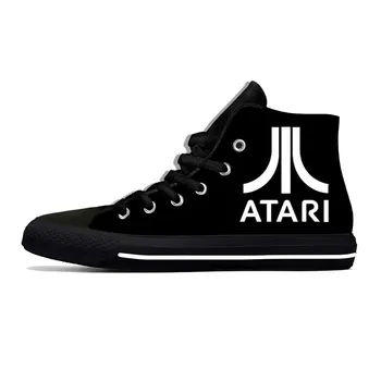 Аниме Мультфильм Манга Игра Atari Крутая Модная забавная повседневная тканевая обувь с высоким берцем, легкие Дышащие мужские и женские кроссовки с 3D принтом