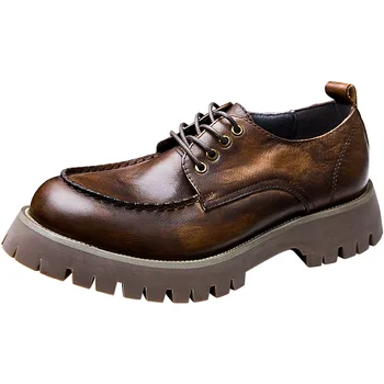 Осенняя высококачественная мужская обувь из натуральной кожи, мужская дизайнерская обувь, деловая мужская обувь на шнуровке, модельные туфли, лето-весна, воловья кожа