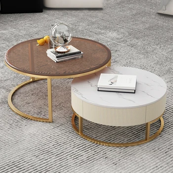 Современный чайный столик в центре спальни, обеденный стол, роскошный минималистичный Уникальный столик для макияжа в прихожей, Милая ночная мебель HDH