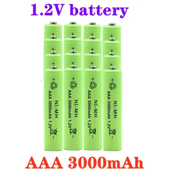 100% Новый аккумулятор 1,2 В NIMH AAA 3000 мАч Перезаряжаемый аккумулятор ni-mh аккумуляторы AAA аккумуляторная батарея для игрушки с дистанционным управлением