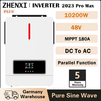 ZHENXI 10200W Grid Tie Гибридный Солнечный Инвертор 48V 220V MPPT 180A Солнечный Контроллер Двойной Выходной Фотоэлектрический Инвертор Солнечной Системы
