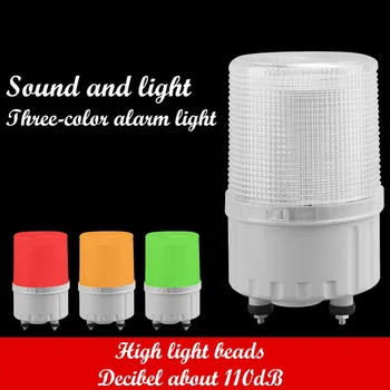 T80-3TJ Встроенная трехцветная сигнальная лампа Звуковая визуальная сигнализация Светодиодный Яркий свет Сейсмостойкость Водонепроницаемый Пылезащитный