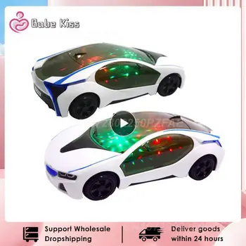 1 ~ 8ШТ 3D Светодиодные Автомобильные Игрушки Мигающий Свет Автомобильные Игрушки Избегают Препятствий Автоматически Включают Музыкальный Звук Электрический Игрушечный Автомобиль Дети Дети