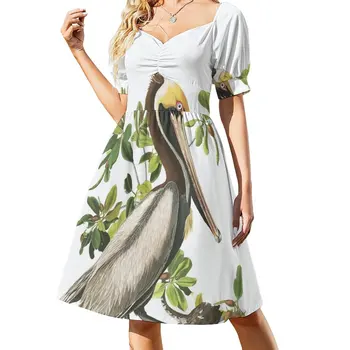 Коричневое платье Pelican - John James Audubon, женский летний костюм, вечернее платье