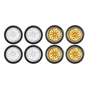 4 шт. Сменный прочный комплект колесных дисков и шин для 1/18 RC Drift Rally Автомобильные аксессуары Запасные части DIY Модификации Repalces
