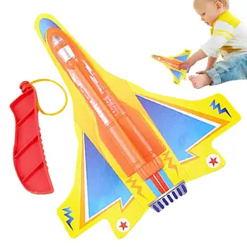 Игрушка-пусковая установка для самолета, игрушечная модель самолета, сувениры для вечеринки по случаю Дня рождения, Летающие игрушки на заднем дворе, Игрушки для спорта на открытом воздухе