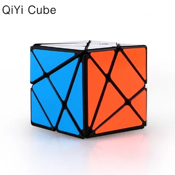 QIYI Axis Magic Cube Нерегулярно меняющийся Jinggang Профессиональная головоломка Speed Cube С матовой наклейкой 3x3x3 Черный корпус Cube