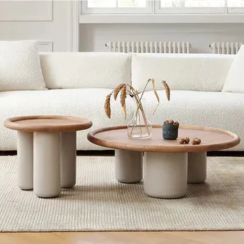 Современный центральный стол для гостиной, деревянные чайные столики, журнальный столик в скандинавском стиле, креативный приставной столик, мебель для гостеприимства