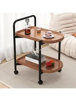 Портативный маленький столик маленькая тележка сбоку от дивана в гостиной несколько мини столиков стеллажи ременное колесо вагон-ресторан Nordic wind