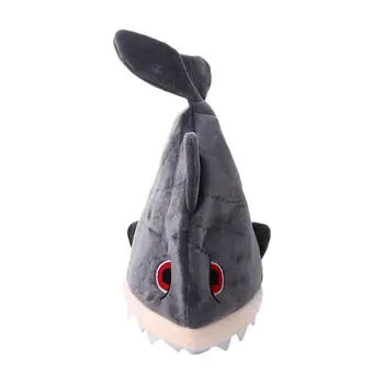 Плюшевые шляпы, костюм на Хэллоуин, плюшевая игрушка, зимняя теплая плюшевая шапка с акулой, шапка для животных, косплей, шляпа с акулой, шляпа для выступлений