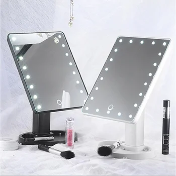 Зеркало для макияжа с 16/22 светодиодами и регулируемой светодиодной подсветкой, косметическое зеркало с подсветкой, туалетный столик Espejo De Maquillaje De Mesa