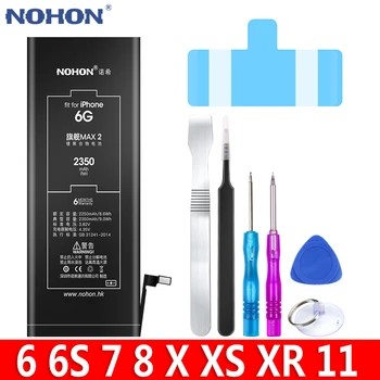 Аккумулятор большой емкости NOHON Для iPhone 6 S 6S 7 8 X XS XR 11 Сменный Литий-полимерный Аккумулятор Для iPhone11 iPhone7 iPhone8
