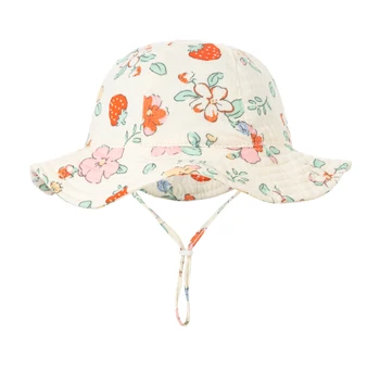 Уличная пляжная кепка с защитой от ультрафиолета для девочек и мальчиков, летняя детская солнцезащитная кепка, детская кепка-ведро