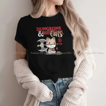 Dungeons Cats Специальная футболка из полиэстера DND Game Высококачественная Креативная подарочная одежда Футболка с коротким рукавом