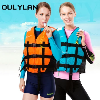 Oulylan, спасательный жилет для взрослых со свистком, лодка для плавания, дрейфующий спасательный жилет для водных видов спорта, Костюм для выживания, спасательный жилет из полиэстера для детей