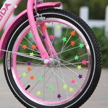 36 шт. Красочные украшения, Зажимы для детского велосипеда, Многоцветные пластиковые Бусины для велосипедных колес, Подарки для детей, Аксессуары для велосипеда