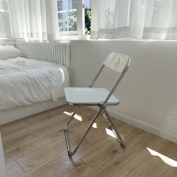 Складной стул из прозрачного акрила в скандинавском стиле Ins, реквизит для фотосъемки