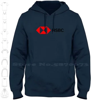 Толстовка с Логотипом HSBC Повседневная Одежда С Принтом Логотипа Графическая Толстовка С Капюшоном