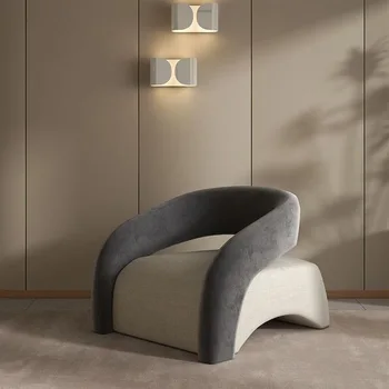 Повседневный Тканевый Односпальный диван, Скандинавская Простая мебель для гостиной С подлокотником и спинкой, кресло для отдыха, Современный диван-кресло