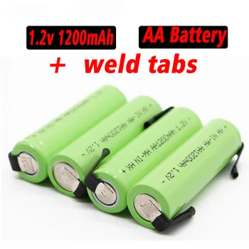 Аккумуляторная батарея типа АА 1,2 В 1200 мАч Батарея типа АА NiMH с пайкой для самодельной электробритвы игрушки для прорезывания зубов Безопасная батарея