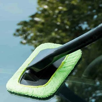 Набор щеток для мытья окон автомобиля, инструмент для мытья лобового стекла Внутри салона, автоматический стеклоочиститель с длинной ручкой