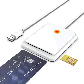 Портативный Считыватель Смарт-карт USB 2.0 для Банковских Карт DNIE ATM CAC IC ID Банковская Карта SIM-Карта Cloner Разъем для Windows 7 8 10 Linux