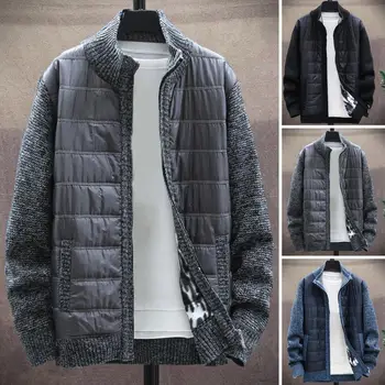 Мужская верхняя одежда, стильный мужской свитер, пальто с воротником-стойкой и планкой на молнии на осень-зиму, модная куртка, пальто