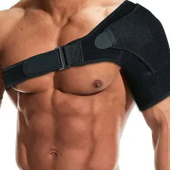 Дышащий плечевой бандаж для травмы плеча, регулируемый Компрессионный плечевой бандаж для облегчения боли, мягкий, высокоэластичный для вращателя