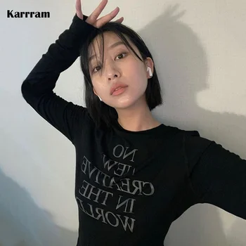 Топы Jennie Same, Корейская модная футболка с буквенным принтом, Дизайнерская одежда Kpop, кроп-топы в стиле гранж, Винтажная уличная одежда, шик.