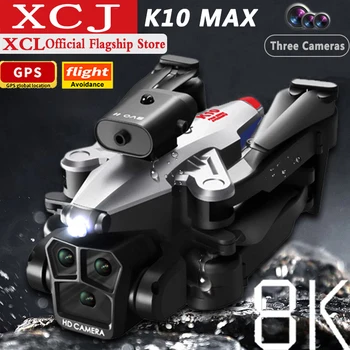 XCJ TOP1 K10Max Drone 4K Профессиональный Трехкамерный Широкоугольный 8K Локализация Оптического Потока С Четырехсторонним Обходом Препятствий Радиоуправляемый Дрон