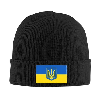 Флаг Украины, Вязаная шапка, мужская, женская, Хип-хоп, Унисекс, взрослые, патриотические, теплые Зимние Тюбетейки, Шапочки, кепки