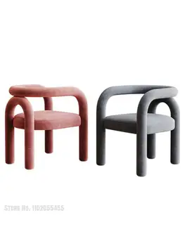 Легкое роскошное кресло для макияжа со спинкой, сетчатый красный стул для маникюра, табурет для отдыха, спальня, домашний скандинавский дизайнерский обеденный стул