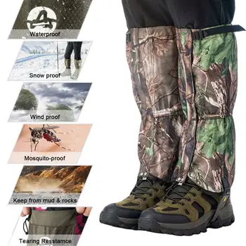 Водонепроницаемая защита для ног, дышащие водонепроницаемые гетры, Регулируемые защитные зимние ботинки для охоты, скалолазания, стрижки газона