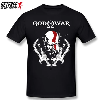 Мужская футболка Kratos God Of War, хлопковая футболка с круглым вырезом и коротким рукавом на заказ, мужская футболка на заказ