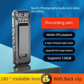 Мини-Камера 1080P HD Инфракрасного Ночного Видения с Вращающимся на 180 Градусов Объективом OTG Прямого Подключения Телефонного Видеомагнитофона с Задним Зажимом