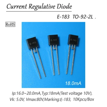 5ШТ CRD-диод E-183 18,0 мА SMD TO-92-2L Токорегулирующий диод Новый Его можно применять к светодиодному источнику питания и датчикам