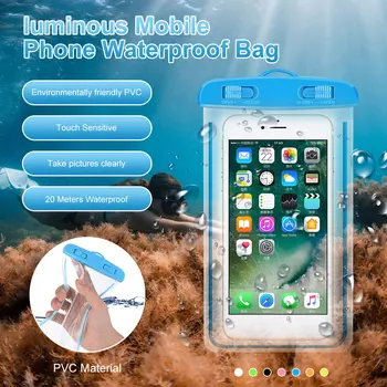 Водонепроницаемая сумка для мобильного телефона, прозрачный чехол для телефона, чехол для дайвинга, плавания, чехол для мобильного телефона, сенсорный экран, подводная сухая сумка