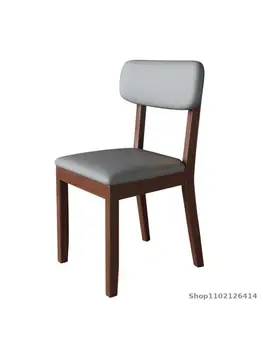 Стул со спинкой из цельного дерева, современный минималистичный легкий роскошный обеденный стул из бревна, письменный стол для домашней спальни, удобный скандинавский стул для отдыха